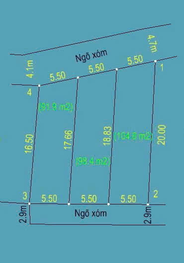 BÁN ĐẤT GẦN TRƯỜNG MẦM NON HOA TRẠNG NGUYÊN <br>91,9m2 ;98,4m2; 104,8m2 full thổ cư - Ảnh 4